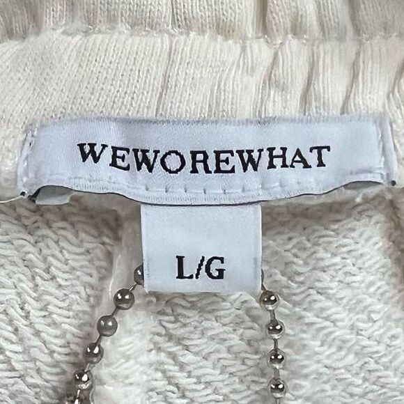 WeWoreWhat Solid Sweat Pants in Off White (L) - Picture 11 of 14